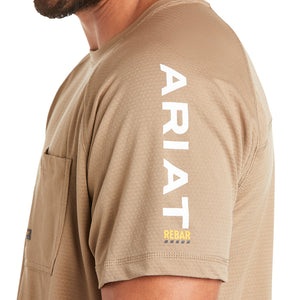 Ariat Men's Rebar Heat Fighter T-Shirt, Khaki