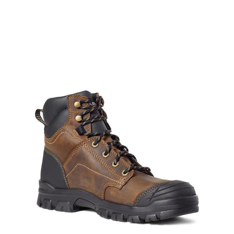 Ariat Men's Treadfast 6"" Work Boot, Distressed Brown