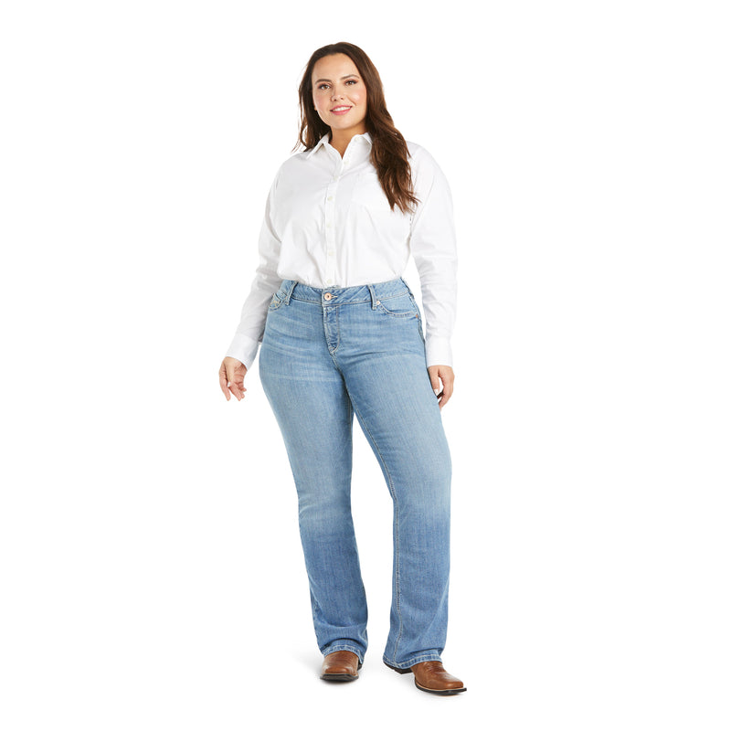 Ariat Women's R.E.A.L. Vivian Mid Rise Bootcut Denim Jeans, Detroit