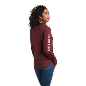 Ariat Women's Wrinkle Resist Team Kirby Stretch Shirt, Zinfandel