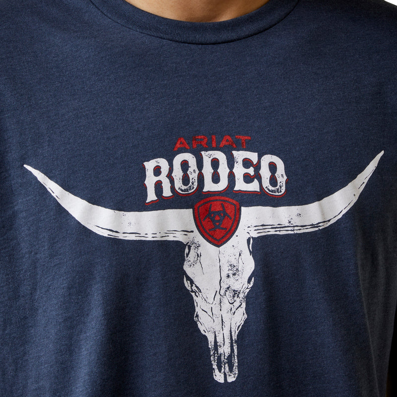 Ariat Men's Ariat Rodeo Skull T-Shirt, Navy Heather