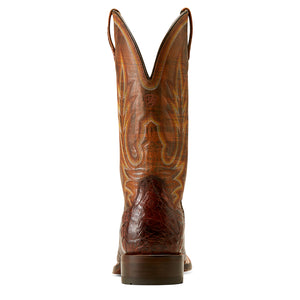 Ariat Men's Gunslinger Caiman Belly Wide Square Toe Cowboy Boot, Dark Amber