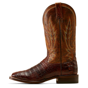 Ariat Men's Gunslinger Caiman Belly Wide Square Toe Cowboy Boot, Dark Amber