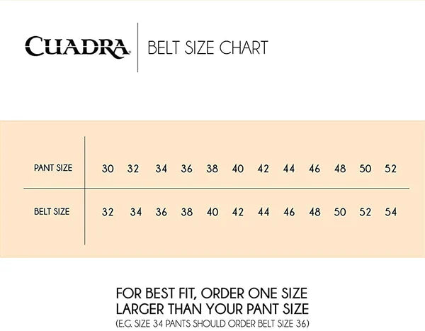 Cuadra Men's Caiman Belly Leather Belt, Arauco Chocolate