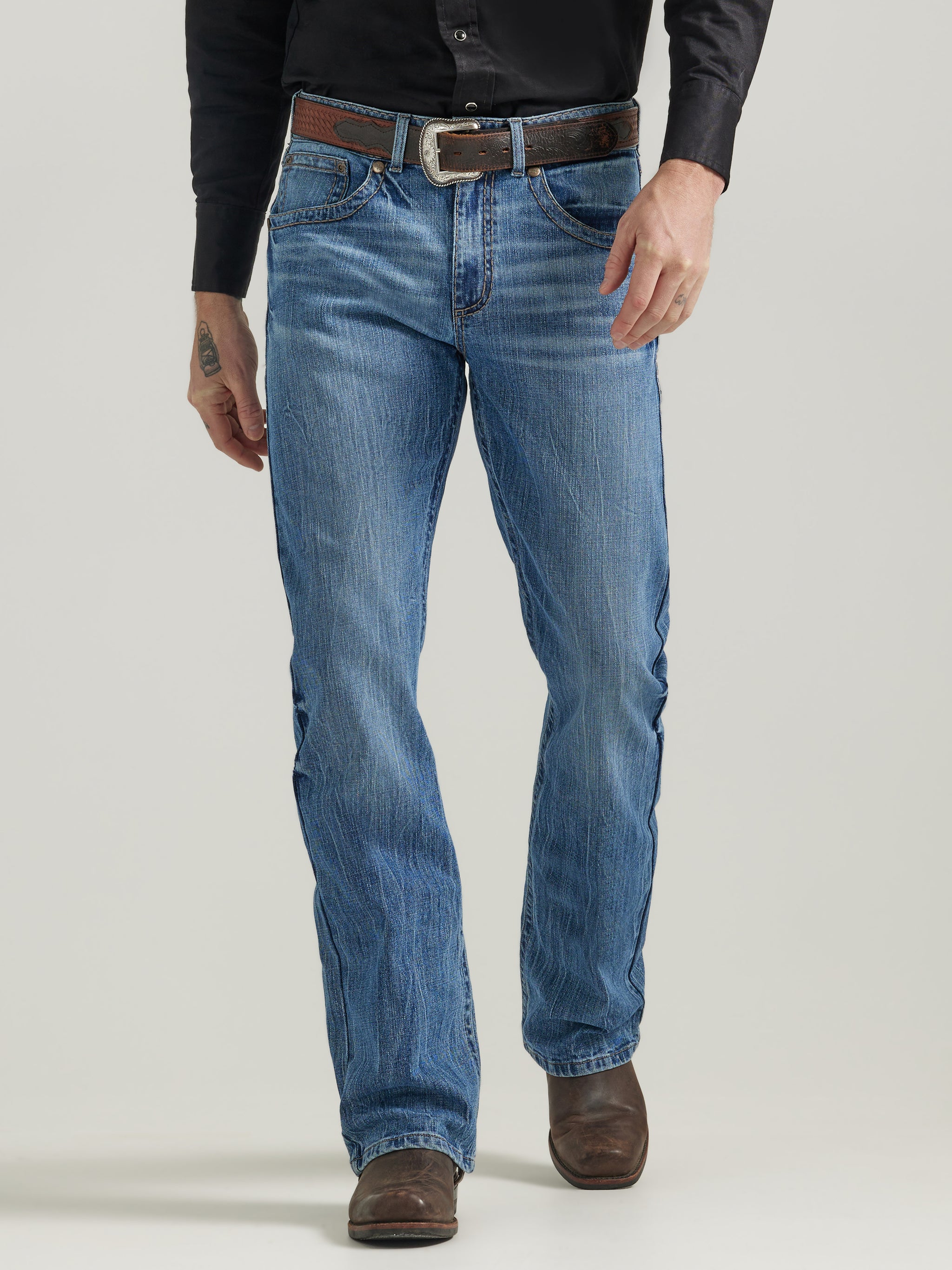 Rock 47 By Wrangler Men's Slim Fit Bootcut Jean in California Sunrise
