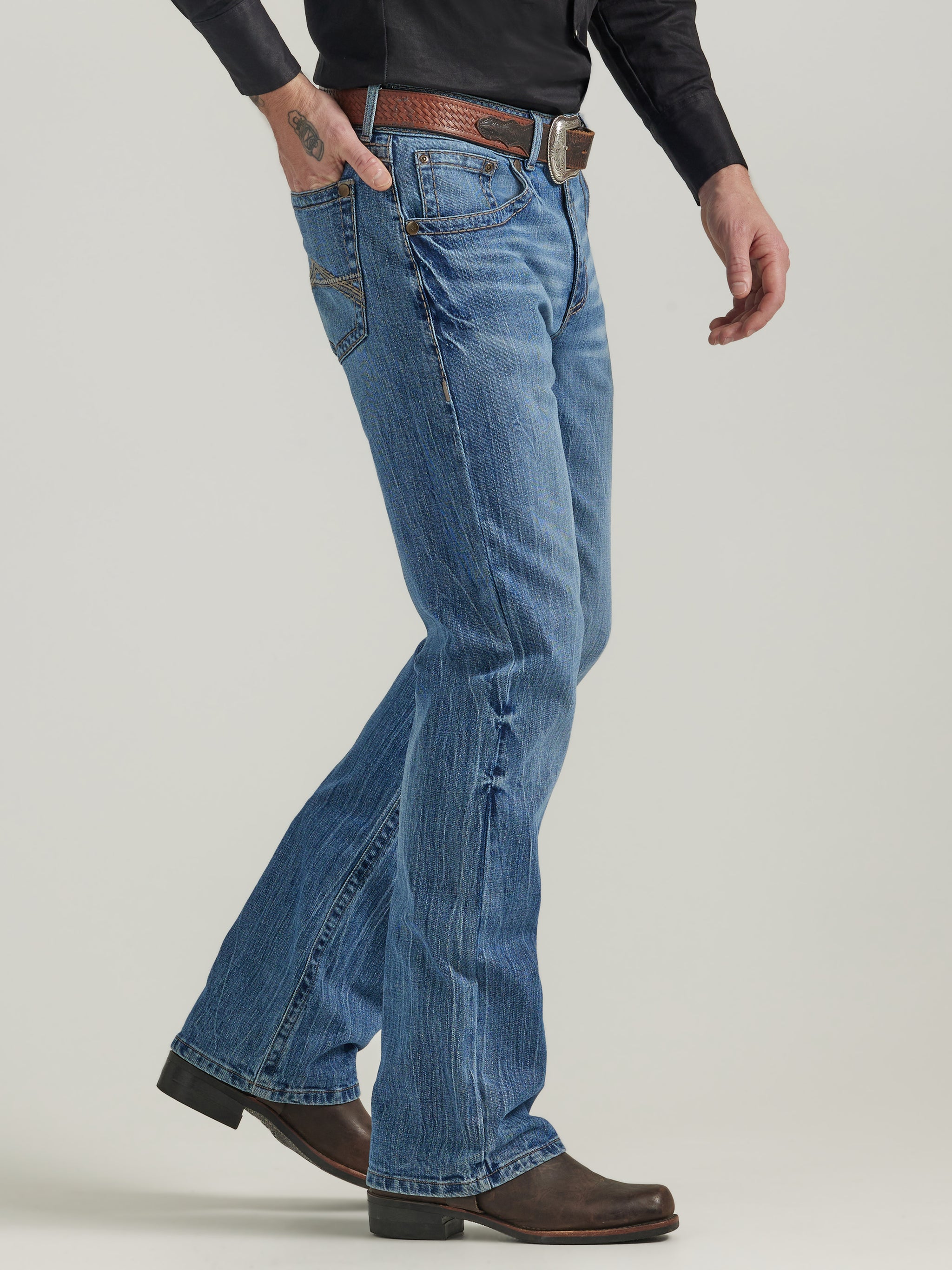 Rock 47 By Wrangler Men's Slim Fit Bootcut Jean in California Sunrise