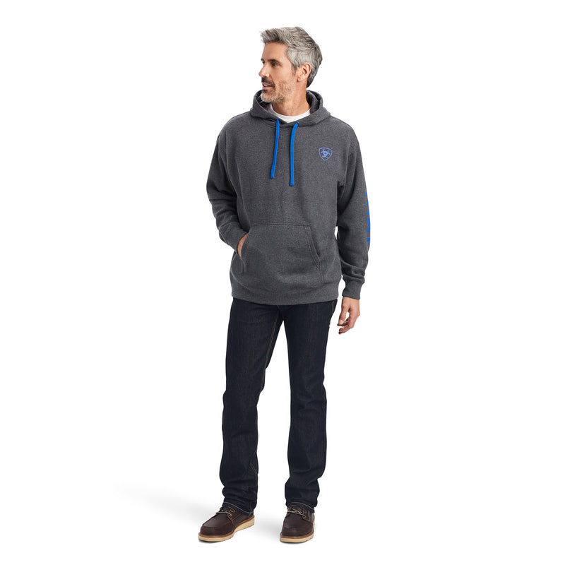 10040816 Ariat Men's ARIAT Logo Hoodie, Charcoal