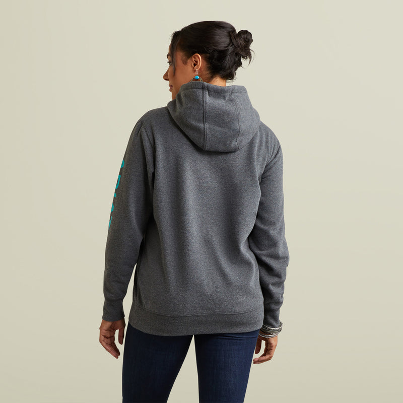 Ariat Women's Ariat Logo Hoodie, Charcoal Heather