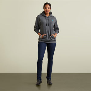 Ariat Women's Ariat Logo Hoodie, Charcoal Heather