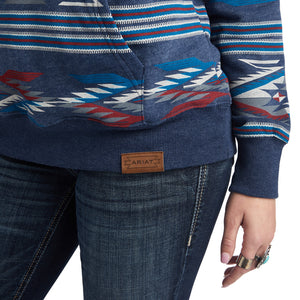 Ariat Women's All Over Print Chimayo Hood, New Mexico Navy Print