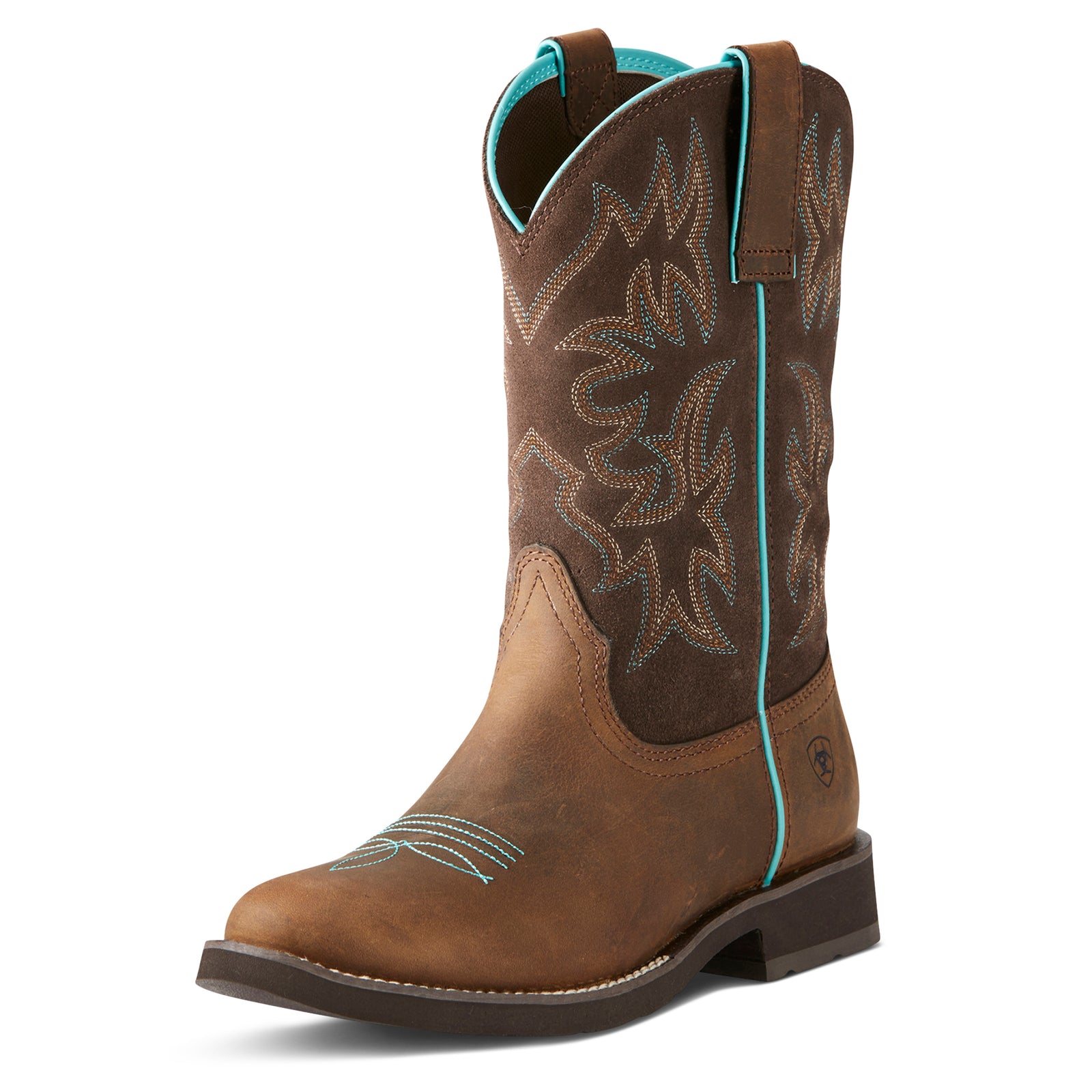 Ariat Women's Delilah Round Toe Western Boot, Distressed Brown