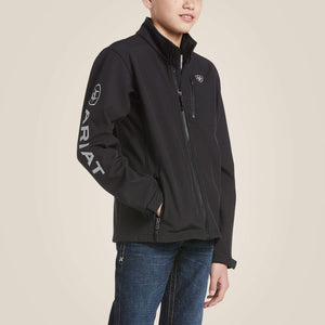 Ariat Youth Logo 2.0 Softshell Jacket, Black|Silver