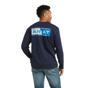 Ariat Men's Ariat Split T-Shirt, Midnight Navy