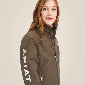 Ariat Youth New Team Softshell Jacket, Banyan Bark Heather