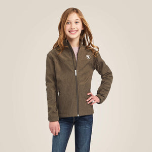 Ariat Youth New Team Softshell Jacket, Banyan Bark Heather