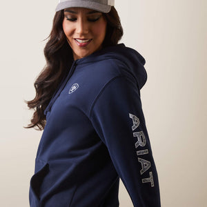 Ariat Women's Ariat Logo Hoodie, Navy Eclipse