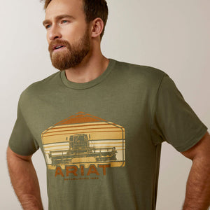 Ariat Men's Ariat Combine T-Shirt, Military Heather