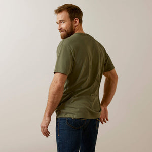 Ariat Men's Ariat Combine T-Shirt, Military Heather