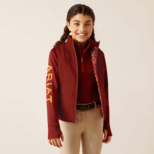 Ariat Youth Bella Reversible Insulated Vest, Dala Horse|Fired Brick