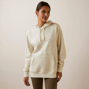 Ariat Women's REAL Fading Lines Hoodie, White Onyx