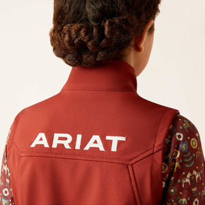 Ariat Youth New Team Softshell Vest, Fired Brick