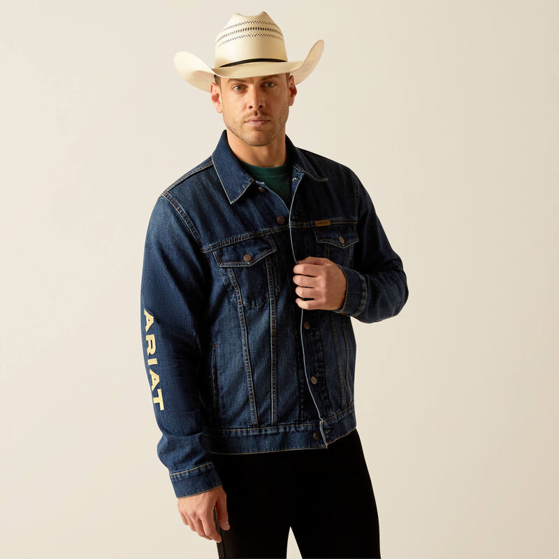 Ariat Men's Denim Team Trucker Jacket, Richford