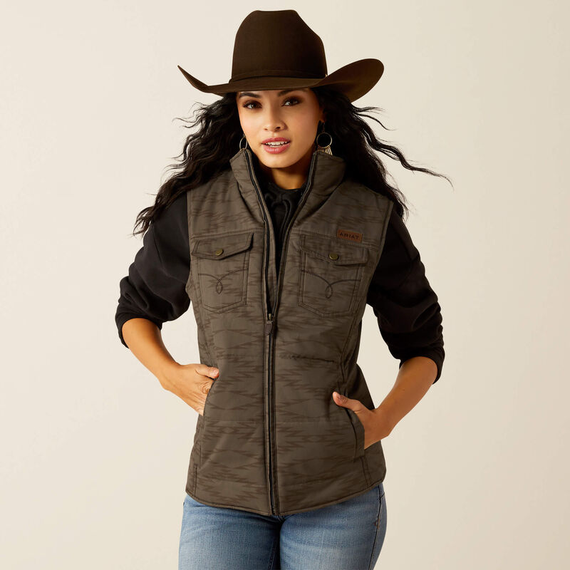 Ariat Women's Grizzly Quilted Vest, Banyan Bark