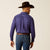Ariat Men's Team Logo Twill Classic Fit Long Sleeve Shirt, Dark Blue|Light Blue