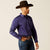 Ariat Men's Team Logo Twill Classic Fit Long Sleeve Shirt, Dark Blue|Light Blue