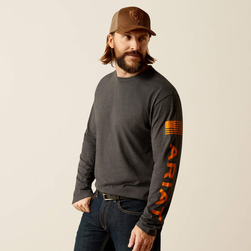 Ariat Men's Ariat Elevated V2 T-Shirt, Charcoal Heather