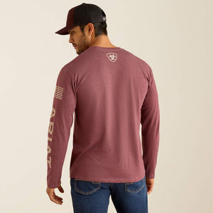 Ariat Men's Ariat Elevated V2 T-Shirt, Burgundy Heather