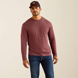 Ariat Men's Ariat Elevated V2 T-Shirt, Burgundy Heather