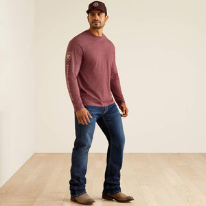 Ariat Men's Ariat Elevated V2 T-Shirt, Burgundy Heather