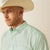 Ariat Men's Team Logo Pierson Classic Fit Long Sleeve Shirt, Light Green|White