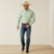 Ariat Men's Team Logo Pierson Classic Fit Long Sleeve Shirt, Light Green|White