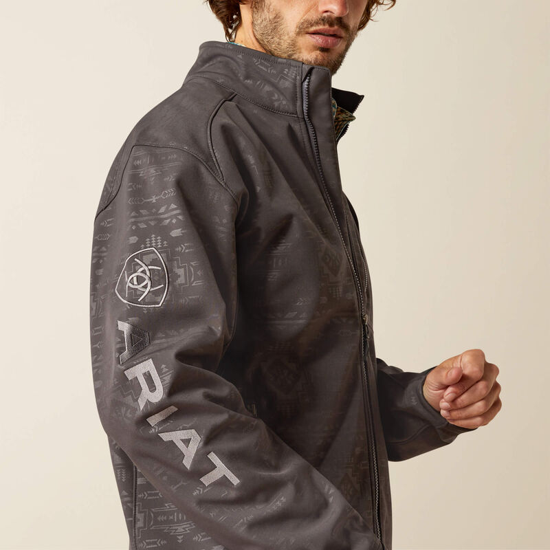 Ariat Men's Logo 2.0 Softshell Jacket, Phantom Embossed