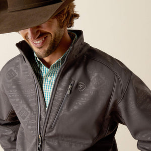 Ariat Men's Logo 2.0 Softshell Jacket, Phantom Embossed