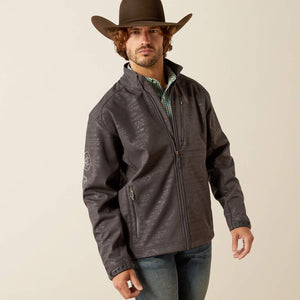 Ariat Men's Logo 2.0 Softshell Jacket, Phantom Embossed