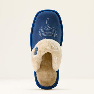 Ariat Women's Jackie Square Toe Slipper, Denim Suede