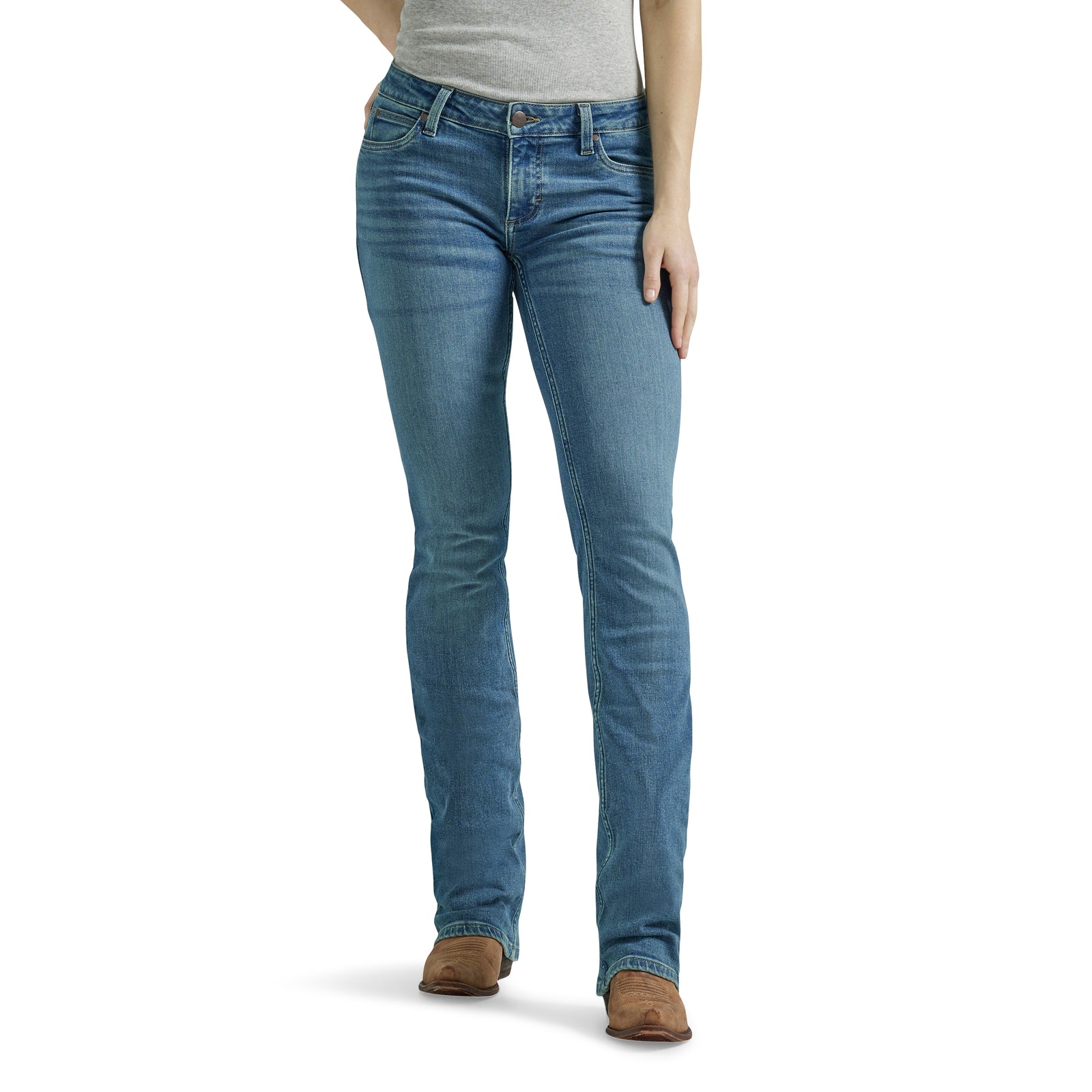 Wrangler Women's Retro Mae Mid Rise Bootcut Denim Jeans, Lilibeth