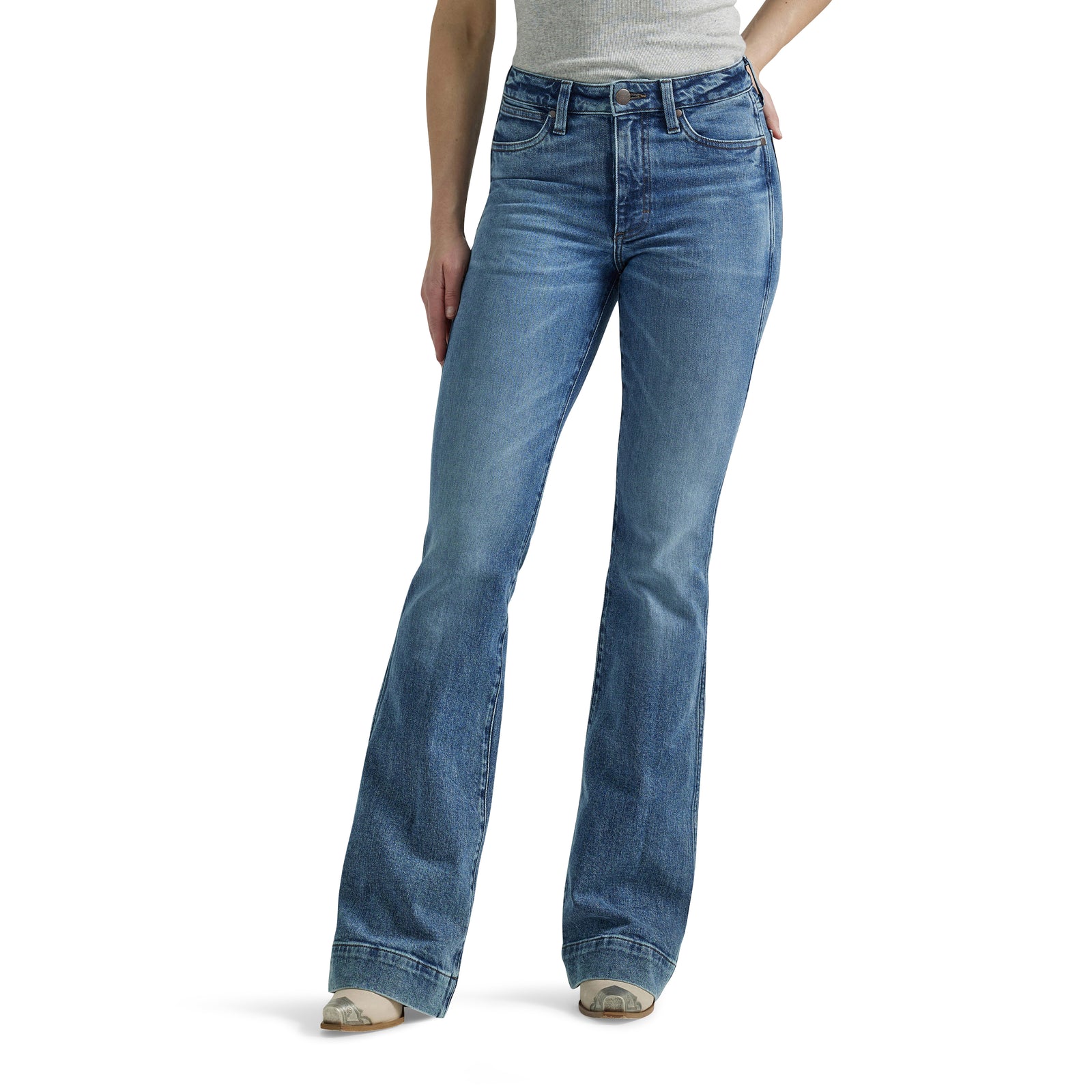 Wrangler Women's Retro Bailey High Rise Trouser Denim Jeans, Bessie
