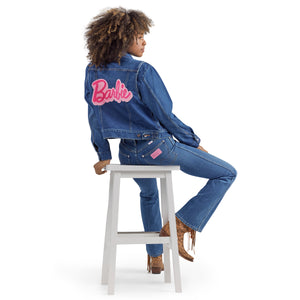 Wrangler X Barbie Women's Zip Front Denim Jacket In Wrangler Blue