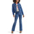 Wrangler X Barbie Women's Zip Front Denim Jacket In Wrangler Blue