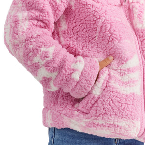Wrangler X Barbie Girl's Western Sherpa Jacket In Pink