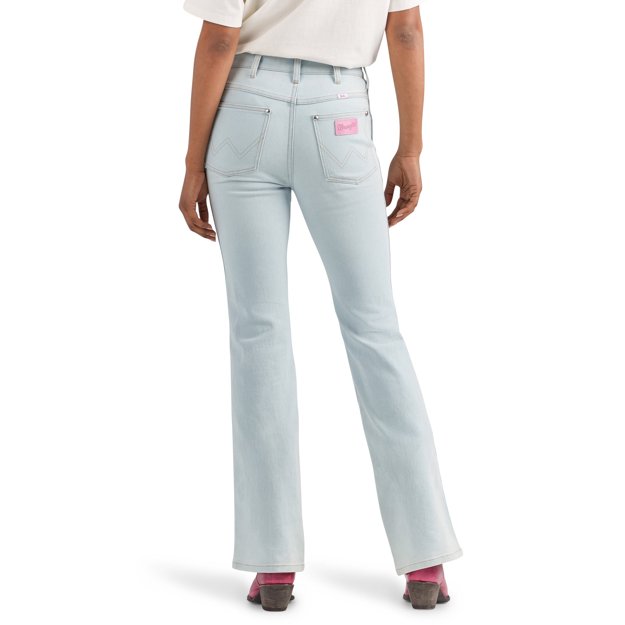 Wrangler X Barbie Women's Westward High Rise Bootcut Jean, Ken Blue -  Mora's Jeans