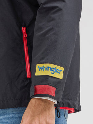 Wrangler® x Hot Wheels™ Men's Anorak Jacket in Black Beauty