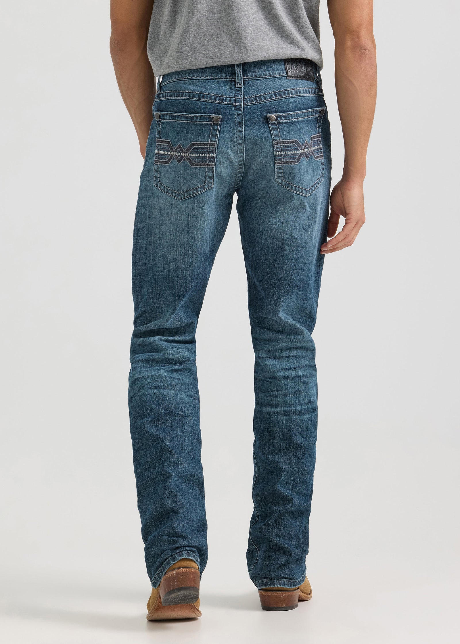 Rock 47 By Wrangler Men's Slim Fit Bootcut Jean, Lander Dark Wash