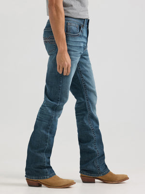 Rock 47 By Wrangler Men's Slim Fit Bootcut Jean, Lander Dark Wash