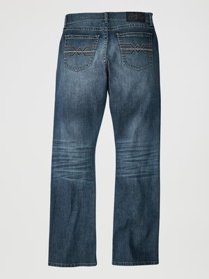 Rock 47 By Wrangler Men's Slim Fit Bootcut Jean, Lander Dark Wash