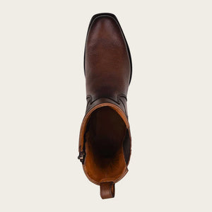 Cuadra Men's Bovine Leather Narrow Square Toe Zipper Boot, Brown